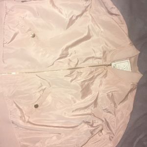 Blushed/ baby pink oversized bomber